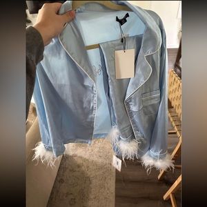 Something blue nasty gal pjs set